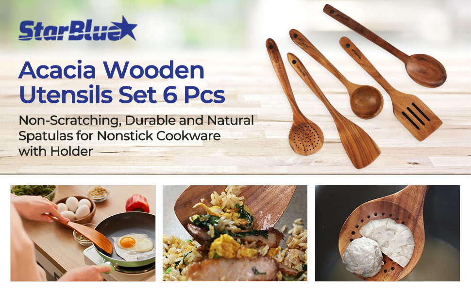 Acacia Wooden Utensils 6-pc Set