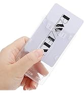 Pawfly Vertical Badge Holder 5 Pack Clear Front Plastic 1-Card ID Protector with Thumb Slot