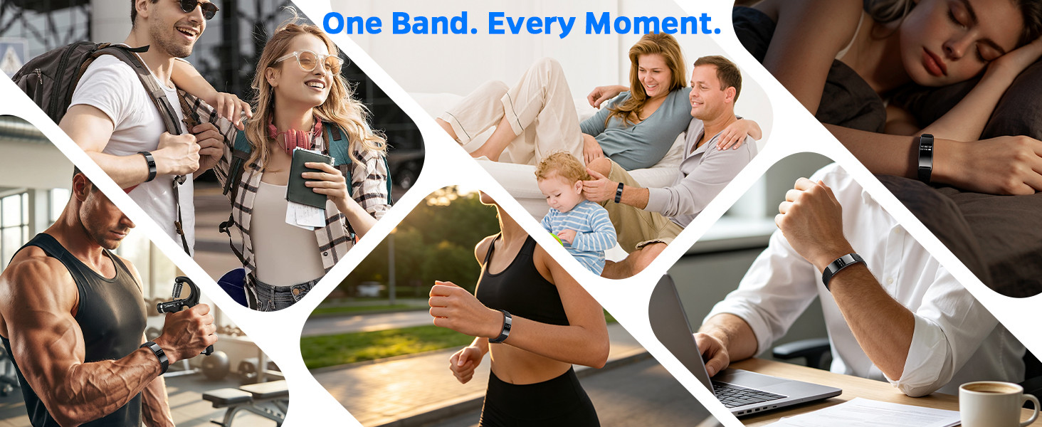 Smart Bracelet for Women Men, Fitness Trackers Bracelet, Sleep Tracker Health Bracelet,Smart Band