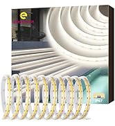 EMITEVER COB LED Strip Lights Waterproof IP67, 4000K Neutral White Outdoor 24V Dimmable Silicone ...