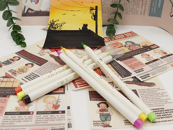 watercolor brush pens