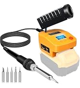 Cordless Soldering Iron Station Tool for Dewalt 20V Max Battery,PortableElectric Fast Heating Up ...