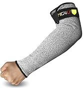 MIG4U 1 Pack Cut Resistant Sleeve Safety Protection Arm Guards No Thumb Shot, Adjustable fit for ...
