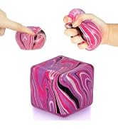 Jiezipaeasy Ice Cube Stress Ball 5cm(1.98", Marble Veined Squishy Fidget Toy for Adults & Kids, S...