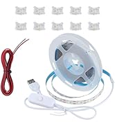 Imdinnogo 3D Printer Accessories 5V DIY LED Strip Light Kit: 5m Can Freely Cut Cold White Lamp Wi...