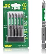 5pc JIS Screwdriver Bit #1-3" / 75mm Impact Ready Japanese Cross Point Bits PH1 - Taiwan S2 Steel...