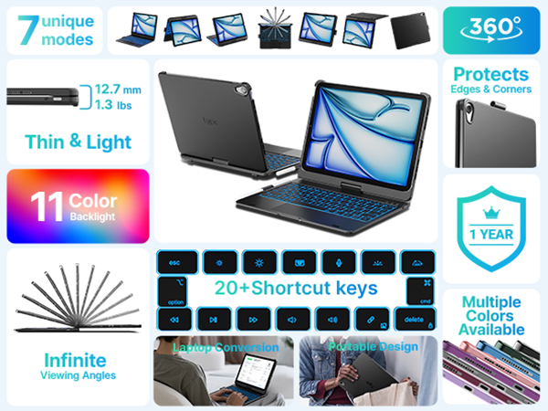 for ipad air 10.9 keyboard typing