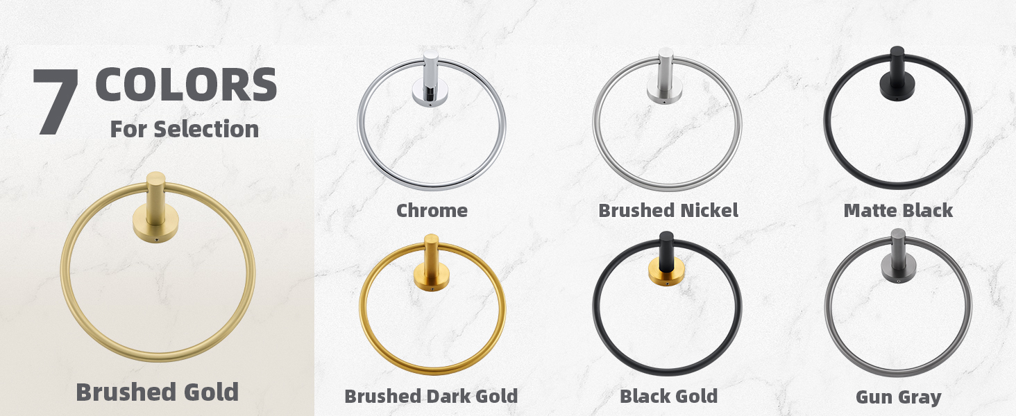 brushed gold hand towel ring
