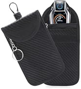 TILDOSAC 2 Pack Lightweight Faraday Key Fob Protector,Signal Blocking RFID Key Fob For Car - Black
