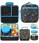 Fimibuke Bento lunch Box Set for Kids Adult with 8oz Thermos Food Jar, Insulated Lunch Bag &Sauce...