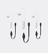 HAOO 3 Pack Air Acoustic Tube Walkie Talkie in Ear Headset, Adjustable Type-C Earpiece, only Work...