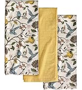 Miss Adola 3pcs Cotton Kitchen Towels - 270 GSM 16x25 Inch Terry Cloths Reusable Dish Cloths for ...