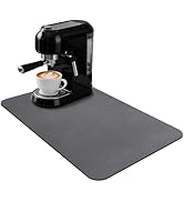 Coffee Bar Mat, Gray Style,20" x 12" Mat, Absorbent Hide Stain Rubber Backed Dish Drying Mat for ...