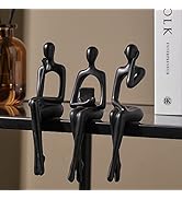 XINXUAN Black Decor Statue Abstract Resin Sculpture Ornament Art Figurine Modern Home DéCor Accen...