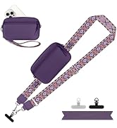 YFWE Clip and Go Strap for Phone with Wallet Crossbody, Adjustable Phone Lanyard with Detachable ...