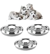 HB 3-Pack Stainless Steel Puppy Bowls for Litter, 11.5" Puppy Saucer ~ Perfect for multiple puppi...