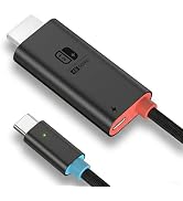 ANQUORA Switch 2 Dock HDMI Cable 6.56ft / 2m, 4K@60Hz HDR HDMI 2.0 TV Adapter, 100W PD 3.0 Fast C...