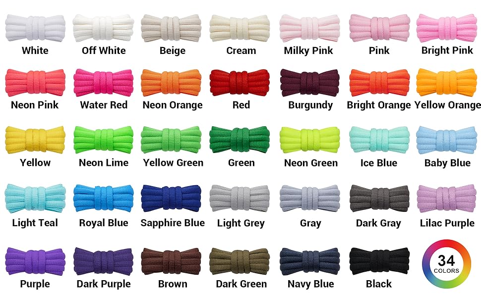 34 colors as you choose