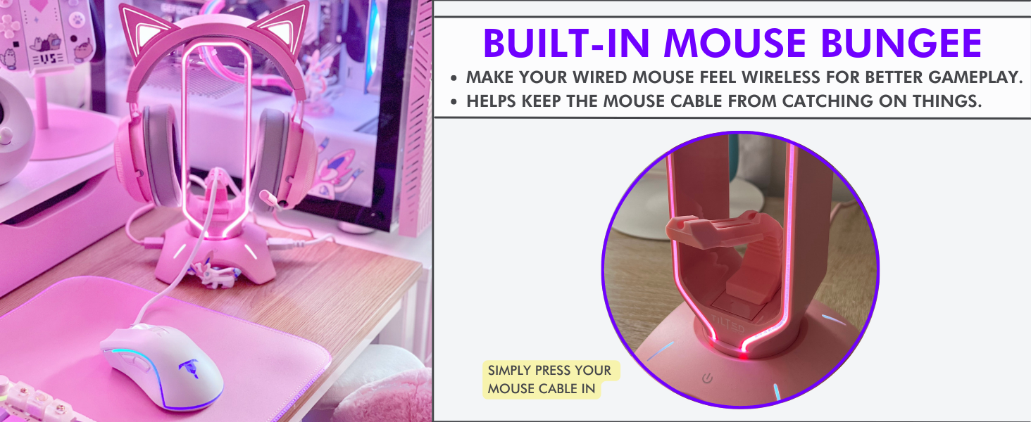 gaming headphone stand pink