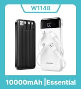 charmast 2 Pack 10000mAh Portable Charger, Power Bank with Built-in 4 Cables, 6 Outputs & 3 Input...