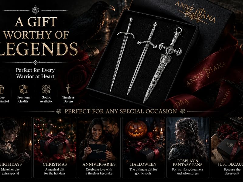A perfect gift idea for women who love gothic fashion, fantasy cosplay, Viking aesthetics
