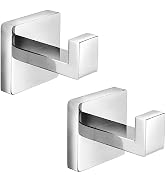 Fenas Towel Hooks Robe Hook Coat Hook Stainless Steel Heavy Duty Bathrooms Square Hooks Wall Moun...