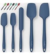 Silicone Spatula Set of 5,High Temperature Resistant, Food Grade Silicone, Dishwasher Safe, for B...