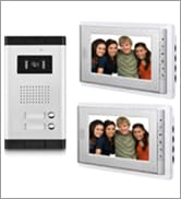 AMOCAM 2 Units Apartment Video Intercom System, 7 Inch Monitor Wired Video Doorbell Door Phone Ki...
