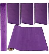 CRASPIRE Self Adhesive Book Cloth for Book Binding Velvet 43.3x14.5 Halloween Purple Fabric Surfa...