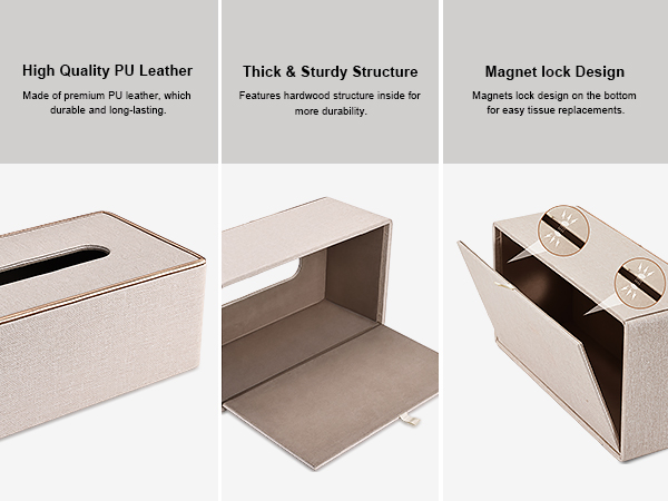 leather tissue box holder