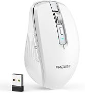 FMOUSE Wireless Mouse for Laptop, Ergonomic Bluetooth Mouse with Tri-Mode (Dual Bluetooth + 2.4GH...