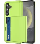 Jiunai for Samsung S24 Case with Card Holder 2024, Dual Layer Protective Shockproof Pocket Credit...