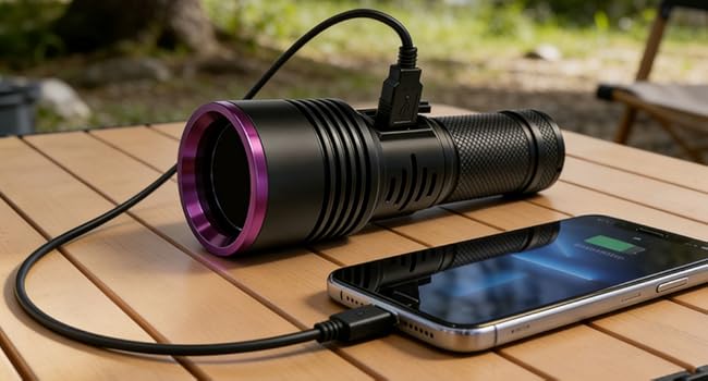 blacklight flashlight rechargeable