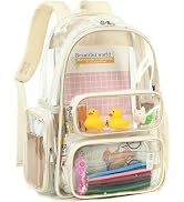CAMTOP Clear Backpack Heavy Duty Transparent Bag for Stadium Events See Through BookBag for Stude...
