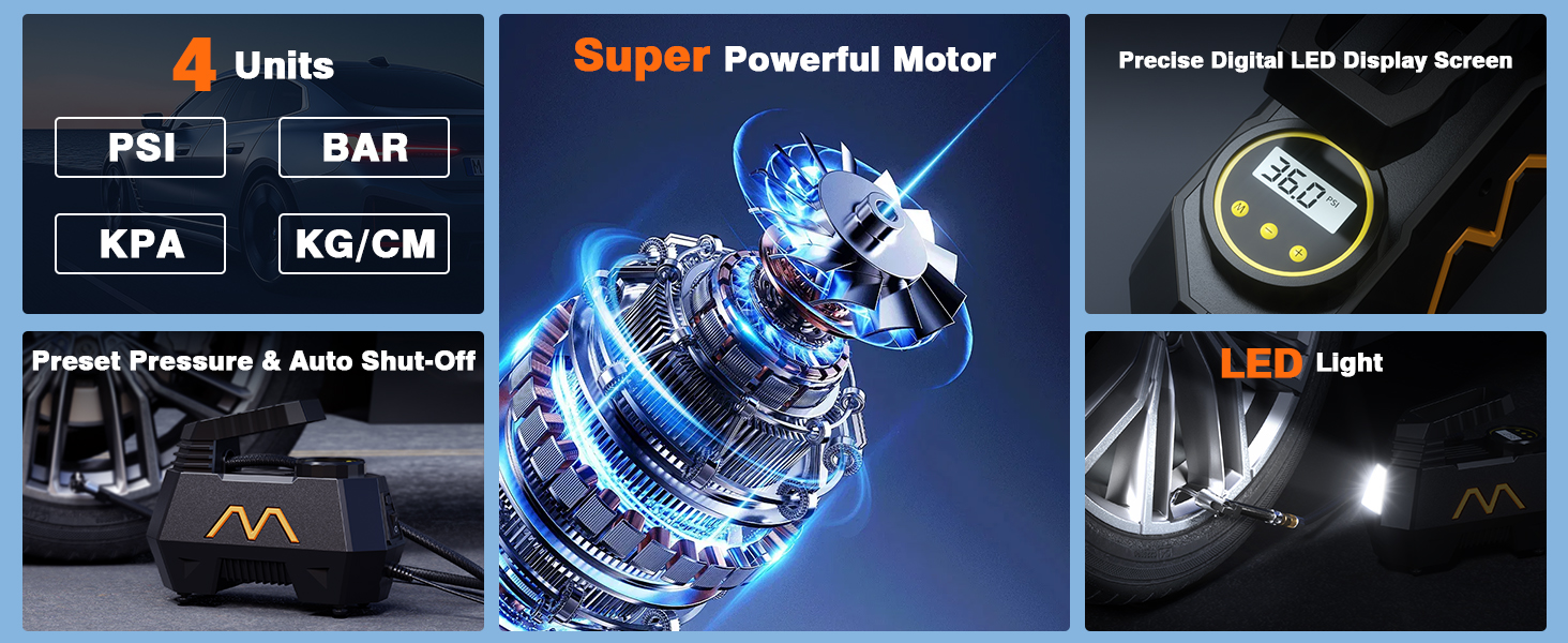 Tire Inflator Portable Air Compressor