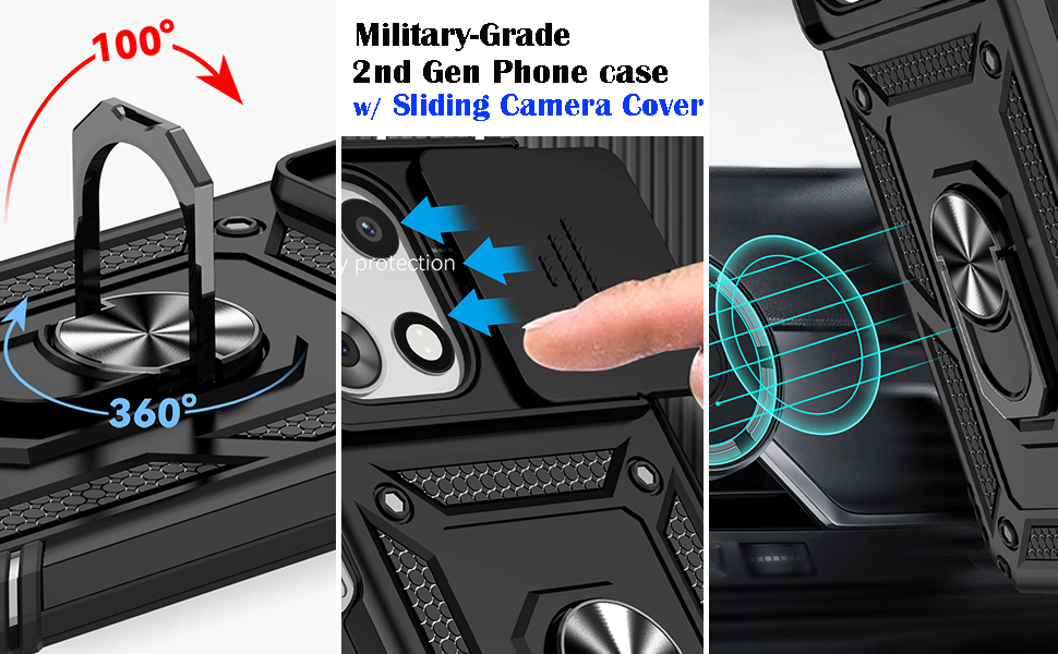 Moto G 2025 Military Grade 2nd gen with camera cover case