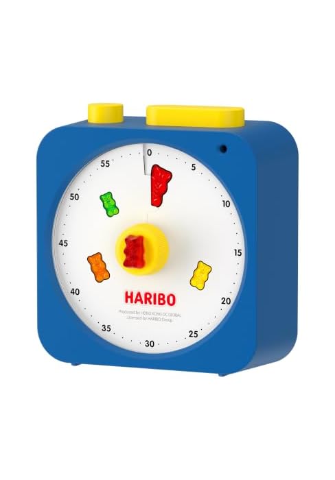 HARIBO 60-Minute Visual Timer for Kids & Adults, Silent Countdown Timer | Battery Operated, Adjus...