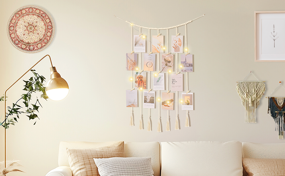 hanging pictures with string