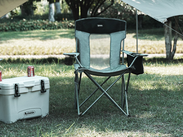 camping lawn chairs with cup holders for adults outdoor foldable camp portable folding chairs
