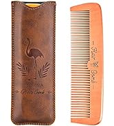 Wooden Hair Combs for Men & Women, Women's Wood Comb with Leather Travel Case,Womens Combs for Ha...