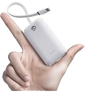 iWALK Mini Portable Charger 10,000mAh, 22.5W USB-C Fast Charging Power Bank with Built-in Cable, ...