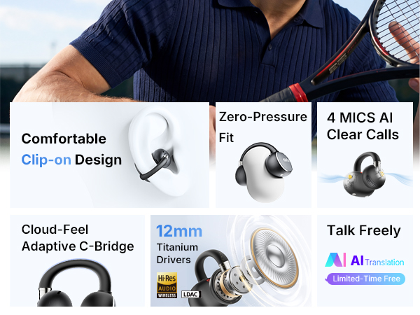 clip on earbuds
