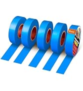 RED WOLF 5 Pack Blue Electrical Tape 3/4 Inch x 66 Ft Industrial Grade UL/CSA Listed 7 Mil Thick ...