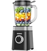 OMMO Blender, Professional Smoothie Blender with 4 Stainless Steel Blades, 50oz Glass Blenders fo...
