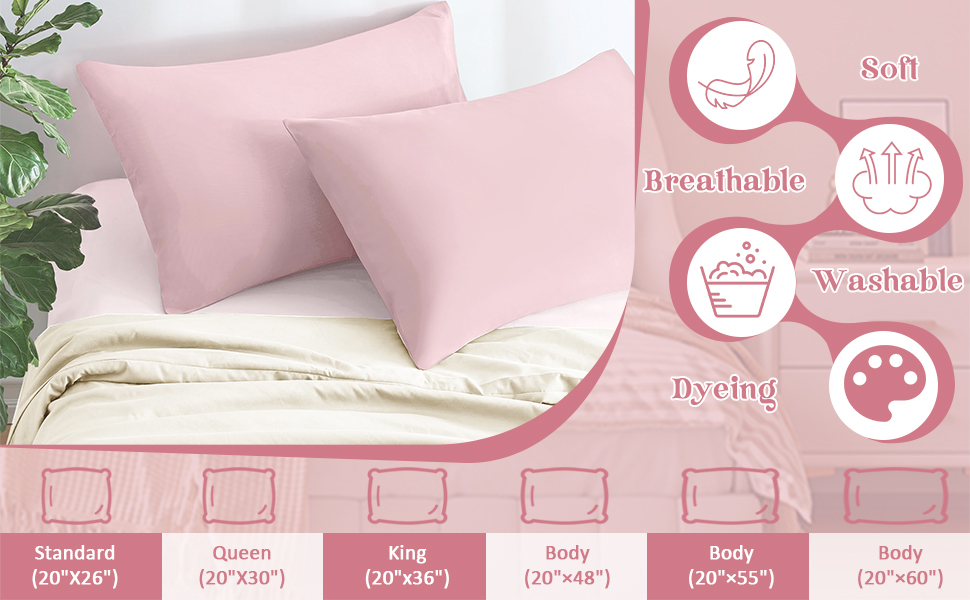 standard pillow cases set of 2