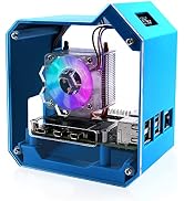 GeeekPi Raspberry Pi Mini Tower Kit, Raspberry Pi 4 Case with ICE Tower Cooler, 0.96'' OLED Modul...