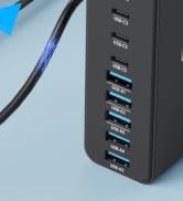 320W USB C Charger Block, 10-Port USB C Charging Station GaN III PD 65W Mini PC Laptop Fast Charg...