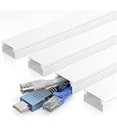 Delamu 63in Cable Hider, Cord Covers for 3-4 Wires on Wall, Paintable Cord Hider, Easy to Use Wir...