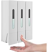 MEKOTRIN Shampoo Conditioner Dispenser 3 Chamber Wall Mounted Shower Soap Dispenser 400ml Shower ...