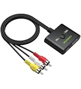 LiNKFOR HDMI Female to RCA Converter with Integrated RCA Cable, HDMI to AV Adapter for Fire Stick...